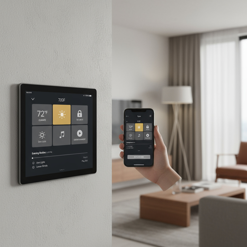 Smart-Home Bedienpanel und App